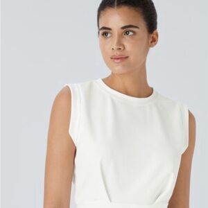 HALARA White Crop Top